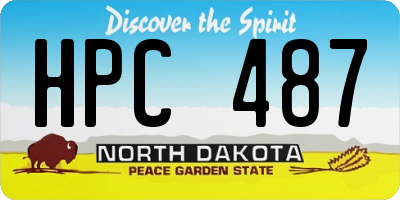 ND license plate HPC487