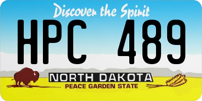ND license plate HPC489