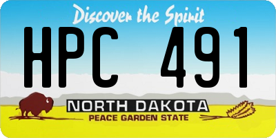 ND license plate HPC491