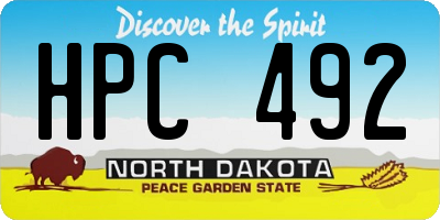 ND license plate HPC492