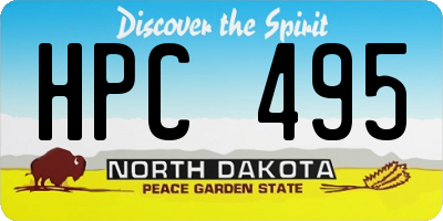 ND license plate HPC495