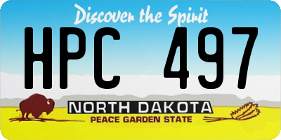 ND license plate HPC497
