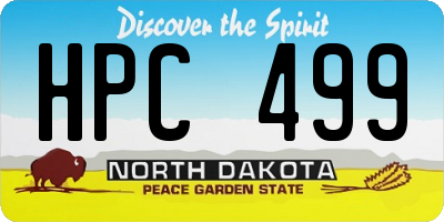 ND license plate HPC499
