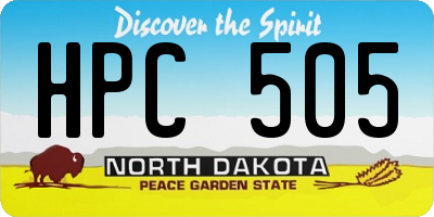 ND license plate HPC505