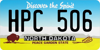 ND license plate HPC506