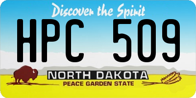 ND license plate HPC509