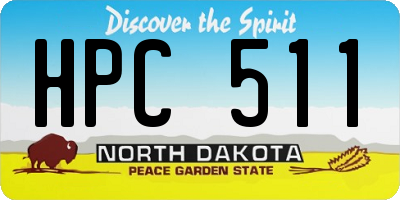 ND license plate HPC511
