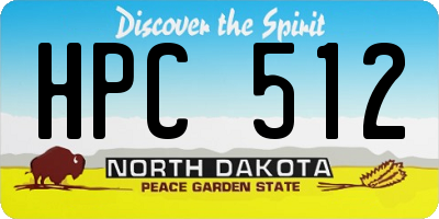 ND license plate HPC512