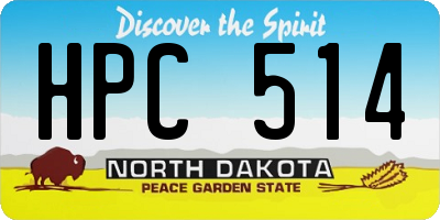 ND license plate HPC514