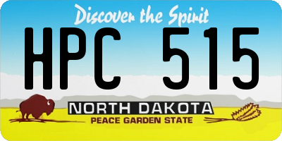 ND license plate HPC515