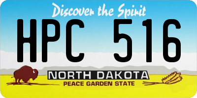 ND license plate HPC516