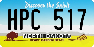 ND license plate HPC517