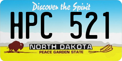 ND license plate HPC521