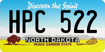 ND license plate HPC522