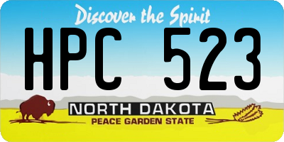 ND license plate HPC523