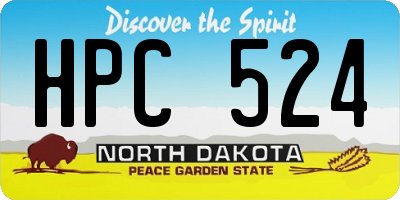 ND license plate HPC524