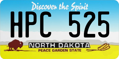 ND license plate HPC525