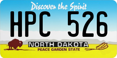 ND license plate HPC526
