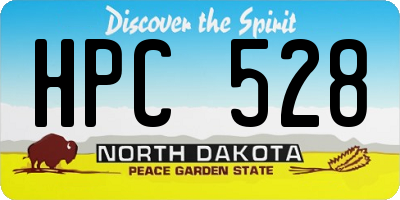 ND license plate HPC528