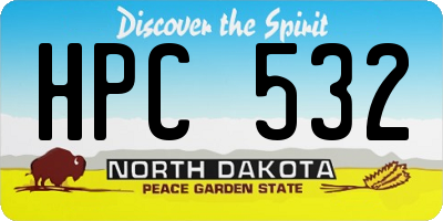 ND license plate HPC532