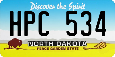ND license plate HPC534