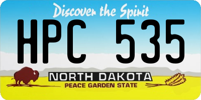 ND license plate HPC535