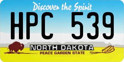 ND license plate HPC539