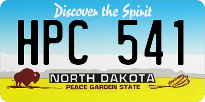 ND license plate HPC541