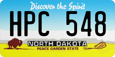 ND license plate HPC548