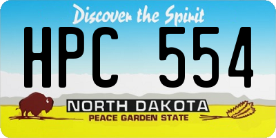 ND license plate HPC554