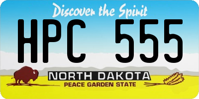 ND license plate HPC555