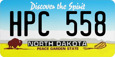 ND license plate HPC558