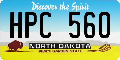 ND license plate HPC560