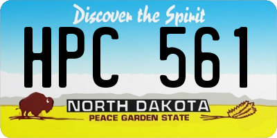 ND license plate HPC561