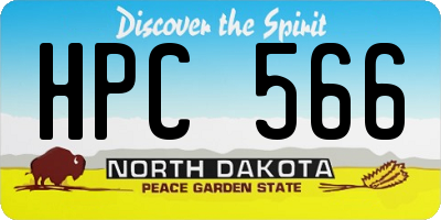 ND license plate HPC566