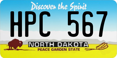 ND license plate HPC567
