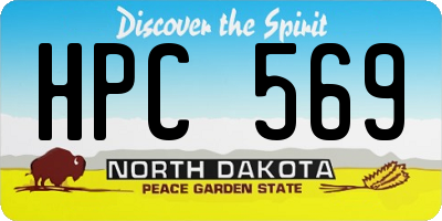 ND license plate HPC569