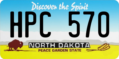ND license plate HPC570