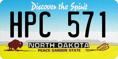 ND license plate HPC571