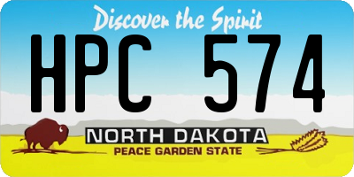 ND license plate HPC574
