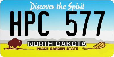 ND license plate HPC577