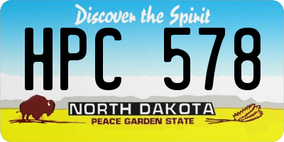 ND license plate HPC578