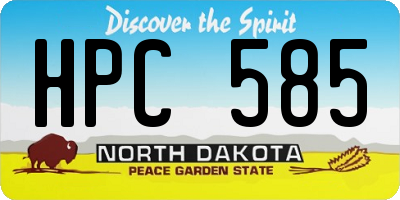 ND license plate HPC585