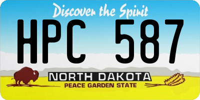 ND license plate HPC587