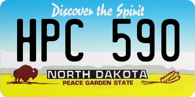 ND license plate HPC590