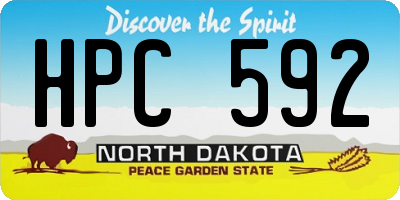 ND license plate HPC592