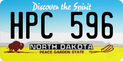 ND license plate HPC596