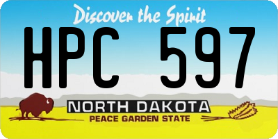 ND license plate HPC597