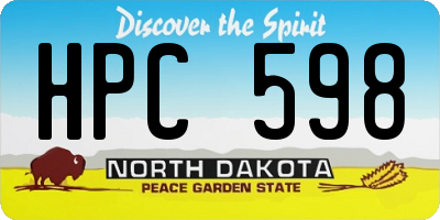 ND license plate HPC598