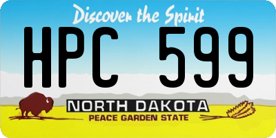 ND license plate HPC599